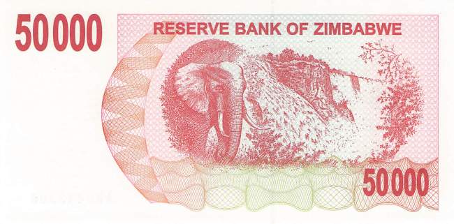 50000 Dollars Zimbabwe p.47 2007